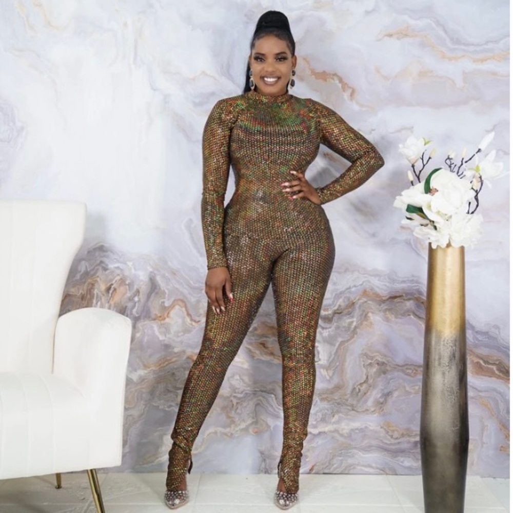 Sequin Pants Set